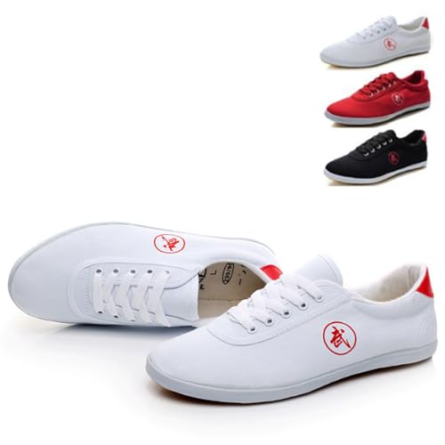 Tai-Chi Wu Shu Kung Fu Shoes for Men Women Chinese Martial Arts Shoes Boxing Karate Taekwondo Training Morning Exercises Shoes Adults (Size:37 EU,Color:A)