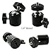 SLOW DOLPHIN Hot Shoe Mount Adapter 360 Degree Swivel Mini Ball Head 1/4 Tripod Screw Head for Cameras, Camcorders, Smart Phone, LED Video Light, Microphone(4 Packs)