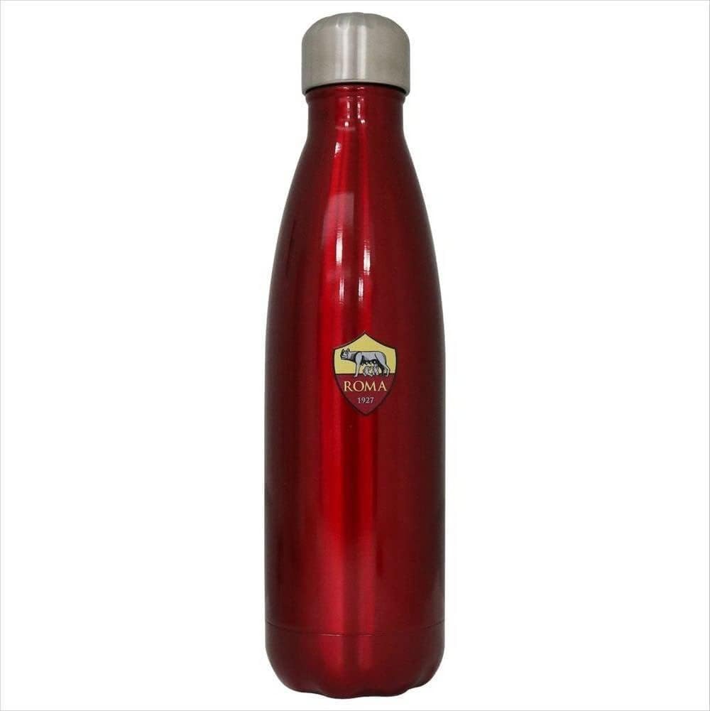 VANNISPORT BORRACCIA THERMOS AS ROMA IN ACCIAIO CON TAPPO A VITE COLORE BORDEAUX 500 ML Adulto Ragazzo Bambino Anni Unisex