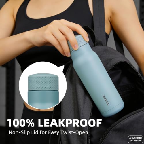Image of BJPKPK Stainless Steel Water Bottle,21oz insulated Reusable Bottle,Leakproof Metal Thermal Flask Double Wall,Keep Drinks Cold and Hot,Haze Blue