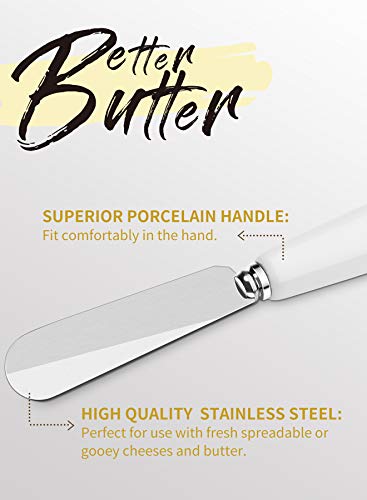 image for Butter Dish with Lid and Knife Spreader Set - Perfect for East and Wes