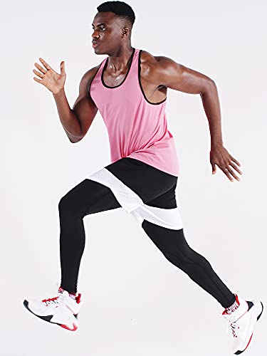Image of NELEUS Men's 3 Pack Dry Fit Y-Back Muscle Tank Workout Gym Shirt