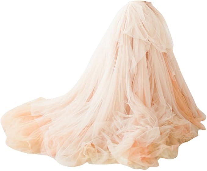 Long Train Maxi Tutu Skirt Wedding Skirt Dress Cover Prom Skirt
