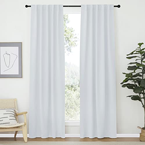 NICETOWN Living Room Darkening Curtains - (Cloud Grey Color) W42 x L70, Set of 2, Home Decor Room Darkening Thermal Insulated Drapery Panels for Offic