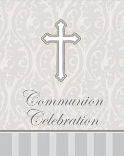 8-Count Communion Celebration Invitations, Silver Devotion Cross