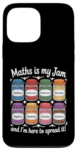 Maths is My Jam Lustiges Math-Lehrer-Witzglas für Schüler, Humor Hülle für iPhone 13 Pro Max