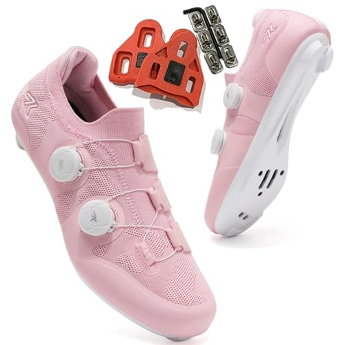 Zapatos de bicicleta para mujer ligeros compatibles con calas mixtas 4