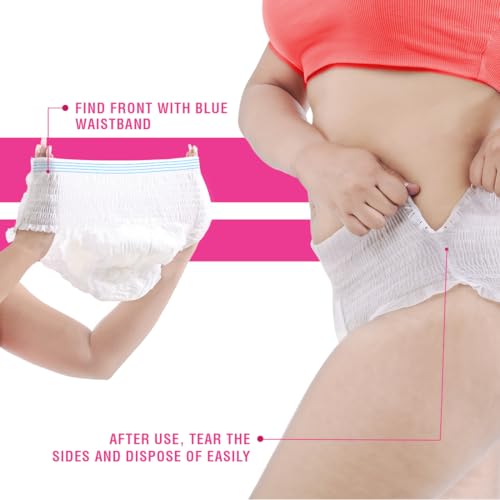 Image of everteen 40 XXL Sanitary Pads and 10 L-XL Period Panty Combo for Women, Cotton Soft Disposable Period Panties for Heavy Flow, Infused with Neem and Safflower, Period Panty for girls - Pack of 2