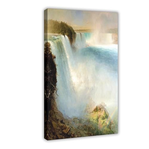 Impression sur toile Niagara Falls par Frederic Edwin Church cadre à suspendre 61x91 cm