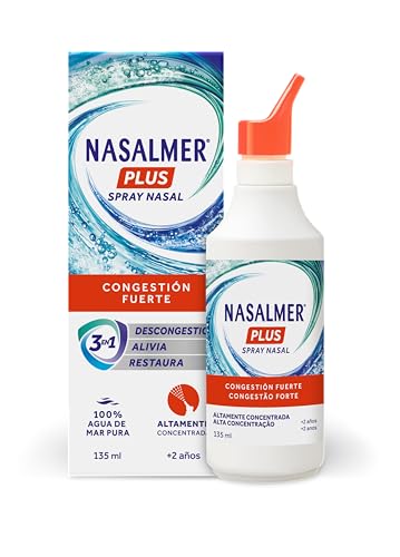 Nasalmer Plus, Descongestión Nasal y Alivio de Congestión Severa, Spray 135 ml