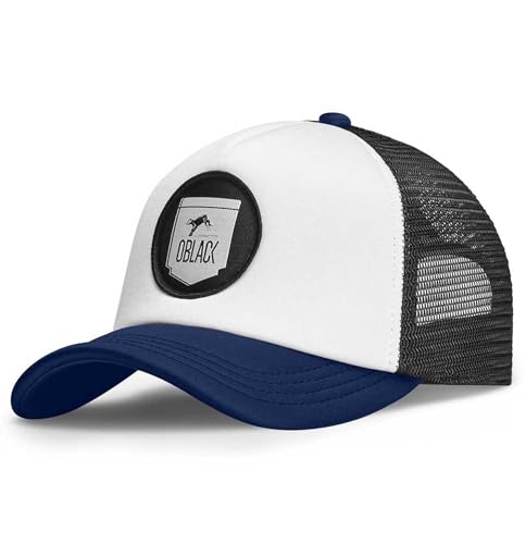 Oblack Gorras De Hombre Blue Navy Azul Classic Gorras Mujer Beisbol Ajustable Con Visera Acolchada Y Rejilla Negra - Gorra Trucker Oblack Gorras De Hombre Blue Navy Azul Classic Gorras Mujer Beisbol Ajustable Con Visera Acolchada Y Rejilla Negra - Gorra Trucker