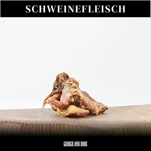 George & Bobs Schweinefleisch - 1000g - leckere Fleischbrocken, grob geschnitten ohne Zusatzstoffe für Hunde