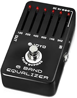 JOYO 6-Band EQ Pedal Electric Guitar Equalizer (100Hz 200Hz 400Hz 800Hz 1.6kHz 3.2kHz ) Provides ±18dB for Each Band (JF-11)