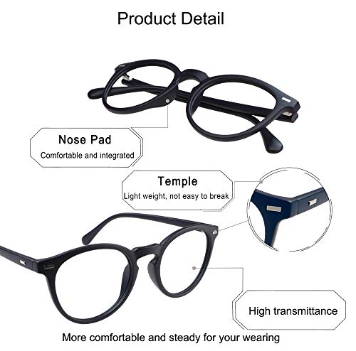 Image of YEIN 2 Pairs Of Bifocal Reading Glasses, Photochromic Gray Sunglasses, for Women /Men(Navy,0.00 /+1.25 Magnification)
