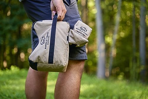 Buffalo Creek Supplies Shooting Rest Bags Rifle Rests Shooting Bench Rest Bag Front & Rear Support Rifle SandBag Stand Holders for Gun Rifle Shooting Hunting Target Unfilled (Coyote Brown)