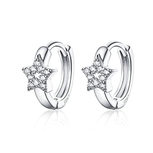 Bijoux cadeaux pour femme créoles étoile en argent parfaites pour un anniversaire unique