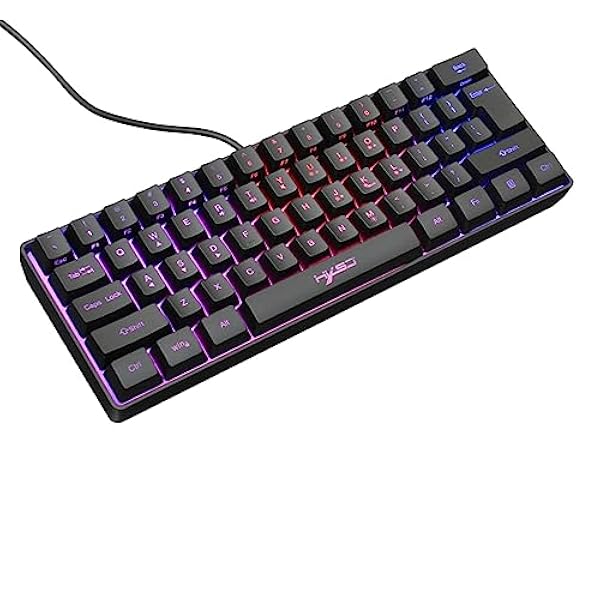 PartyKindom Rgb Verlichting Toetsenbord Windows Toetsenbord Membraan Toetsenbord PC Toetsenbord Backlight Gaming Toetsenbord Bedraad Toetsenbord 61- Key Toetsenbord Computer Toetsenbord Thuis