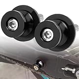 2pcs M6 X1.5 Motorcycle CNC Swing arm Sliders Spools Stand Screw for Yamaha FZ01 FZ03 FZ09 FZ10 YZF R1 R3 R6 R25 R125 R1000 R6S FZ1 FZ6 FZ8 FZS1000 FZS600 Aprilia RSV4 R Tuono V4 Dorsoduro (Black)