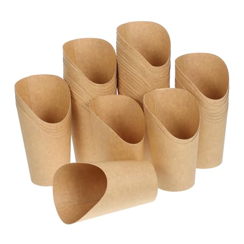 KICHOUSE Sealed Fries Cup 12oz Paper Packaging Box Snack Containers Snack Holders for Takeaways