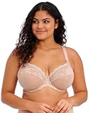 Elomi Damen Charley Bra: Stretch Lace & Mesh Racerback Option Niedrige Uk jj, Us-größen D-n Plunge-BH, beige, 95E
