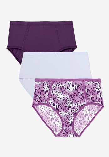 Catherines Plus Size Full Coverage Microfiber Panty 3-Pack