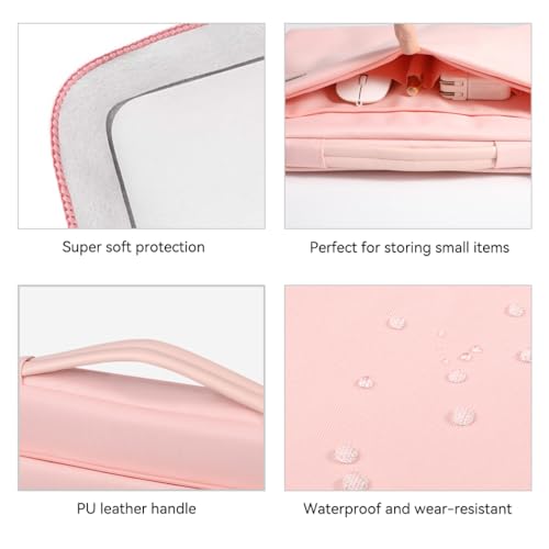 LANDICI Laptop Case Sleeve 15.6 16 Inch with Handle for Women Ladies 360° Protective Waterproof Computer Cover Bag Compatible with MacBook Pro 16 - Image 4