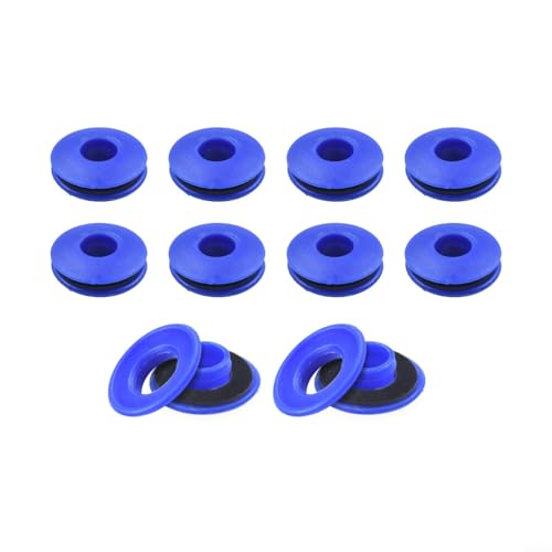 Quick Drain Grommet Kit, Round Plastic Eyelets Set, Repairing Tarpaulin Eyelets, Pool Safety Covers For Solar Cover Pool(10pcs Blue)