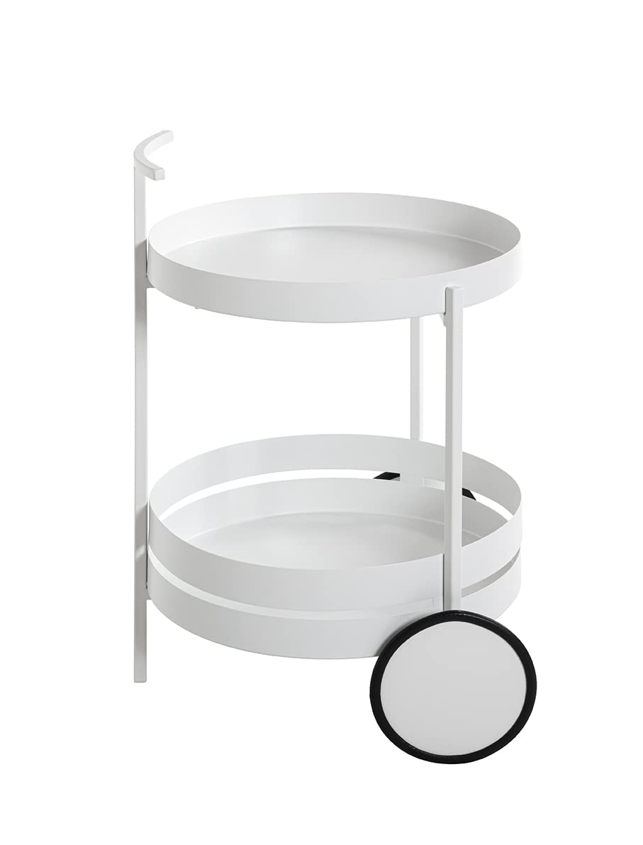 HAKU Carro de Servicio Blanco, Blanco, Metal, Metal - Dim.: AL 62 cm x Ø 42 cm, Estilo: Moderno