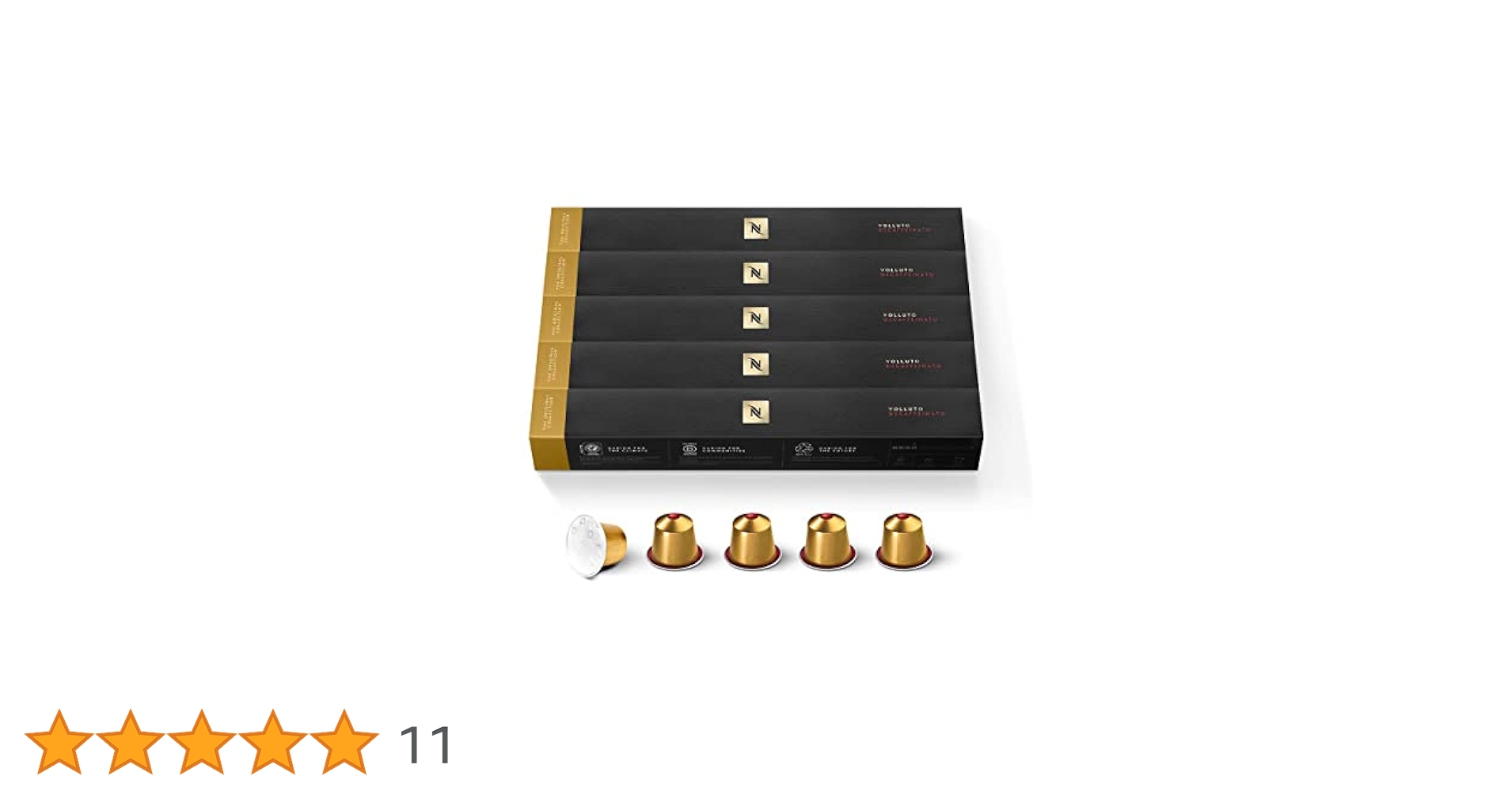 【新品未使用】ネスプレッソカプセル　ヴォリュートデカフェ　10本セット　100粒 新品未使用】ネスプレッソカプセル ヴォリュートデカフェ 10本