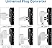 International Travel Adapter Voltage Converter to Step Down 230V to 120V for Hair straighteners, laptops, Cell Phones, Power converters from USA to UK, Europe, Australia Over 200 Countries