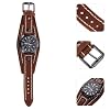 Men Wristwatch:Leather Cuff Watch Analog Quartz Watch for Men