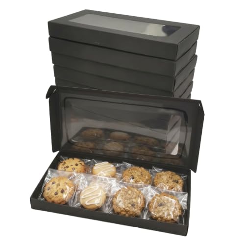 Cookie Packaging Boxes For Selling Black 30 Pack 7.87x3.93x0.78 in