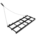 Drag Harrow 4 FT, Heavy Duty Lawn Leveling Rake, Driveway Grader with Adjustable Bars & Reinforced Chain, Drag Harrow for ATV UTV Tractor Mower, Tow Behind Lawn Rake for Gravel Sand Soil Hay
