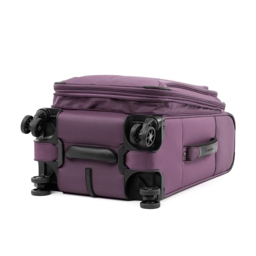 Image of Travelpro Tourlite Softside 2-Piece Set, Expandable Luggage, 4 Spinner Wheels, Lightweight Suitcase, 21 inch Carry-On, 25 inch Checked Medium, Deep Purple