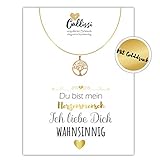 💍 NEU IM SORTIMENT: hochwertig 18 Karat vergoldete Kette und Anhänger + liebevoll entworfene Grußkarte, die durch die hochwertigen goldenen Heißfolien Applikationen ein echtes Highlight ist