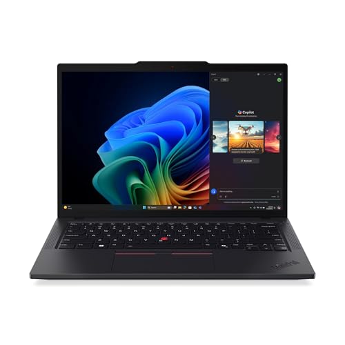 Image of Lenovo ThinkPad T14 Gen 6 Laptop with Intel Core Ultra 7 258V Processor, 14 inch WUXGA, Touchscreen 400Nits Display, AI Powered, 32GB LPDDR5X-8533MT /s Memory, 1TB SSD, Wi-Fi 7, FP Reader, and Win 11 Pro