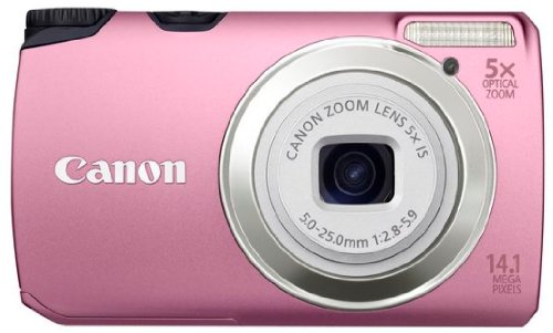 Canon Powershot A3200 IS Digital Camera - Black, Red, Silver