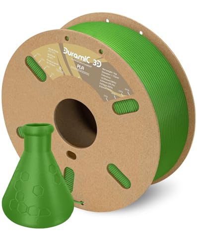 Image of DURAMIC 3D PLA Filament Basic for 3D Printer Neatly Wound Easy Printing | 3D Printing Filament 1.75mm, Dimensional Accuracy + /- 0.02 mm, Fit Most FDM 3D Printers 1KG PLA Olive Green