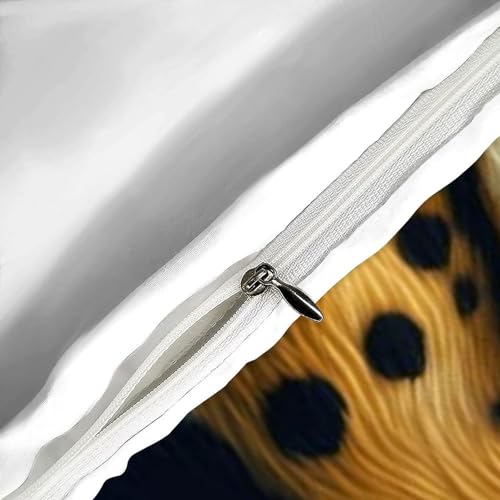 Housse de couette single imprimé 3D léopard sauvage avec fermeture éclair - 6