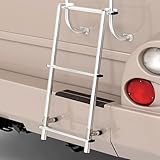 Surco A504L 30' Aluminum Universal RV/Motorhome Mini Ladder Extension - Compatible with all 1' Tube RV/Motorhome Ladders; Easy On/Off; Brite Dipped Polished Finish