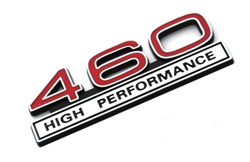 Image of 2pcs 460 7.5 Liter High Performance Engine Emblems Badge 3D Decals Stickers Cars Trucks (Chrome Red)