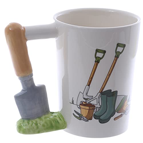 Puckator Garden Trowel Ceramic Shaped Handle Tea Coffee Mug - Funny Home Accessories For Girlfriend - Large Mugs for Men Women Hot Drinks - Cute Cups Presents - Secret Santa Gift Cup Set - Image 4