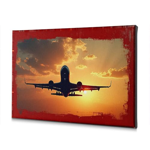 Décoration de Pâques en avion haut de gamme sur toile texturée pour salon et baptême