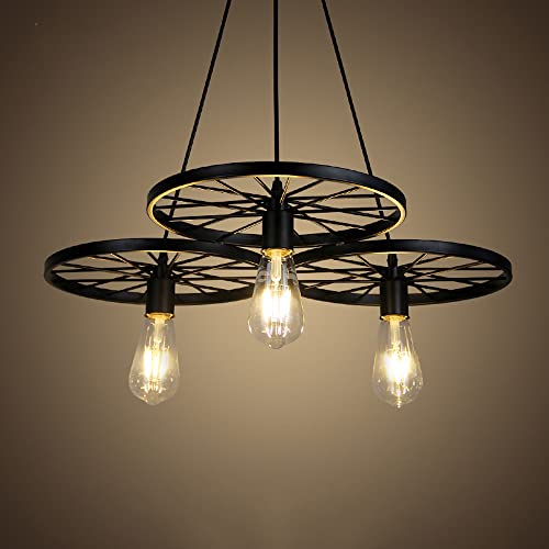 Lustre suspendu noir ajustable pour illuminer les repas en salle à manger