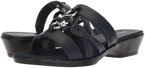 Easy Street Women's Torrid Flat Sandal, Navy, 8 W US | Image 6