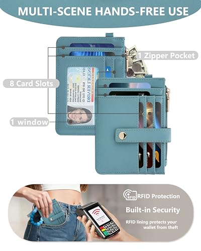 Image of Wristlet Wallet for Women, Keychain Wallet with AirTag Holder