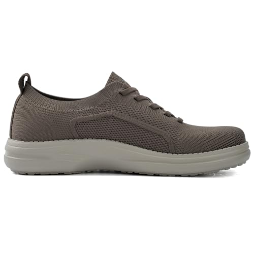 Image of PROMOLA Wide Toe Box Shoes for Men Casual Dress Shoes Wide Width Non Slip Walking Shoes with Arch Support