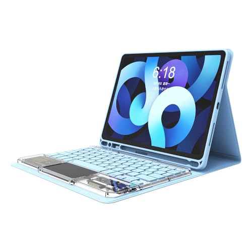 Étui clavier transparent iPad Pro 11 2024 rétroéclairé 7 couleurs protection