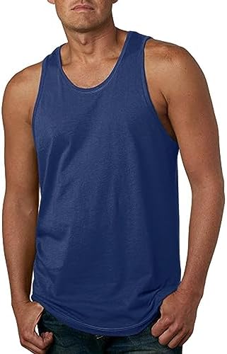 Canotte da uomo Canotte senza maniche estive Top Vest Plain Traspirabile-Easy Fit Camicie da allenamento da uomo Slim Fit Abbigliamento sportivo per tutti i giorni Top e magliette Allenamento atletico