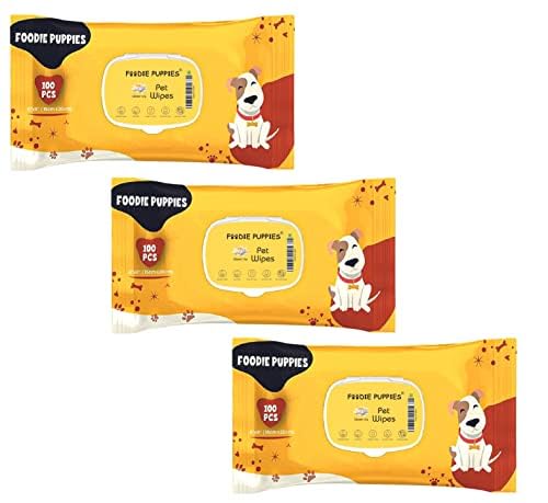 Foodie Puppies Anti-Bacterial 300 Pcs Pet Wet Wipes for Dogs, Puppies, Cats, Kittens, Rabbit & Small Animals | Fresh Water Lily Scent | SLS Free, Paraben Free & Cruelty Free (Pack of 3 * 100 Wipes) (B0BLL9Y4PS) Amazon Price History, Amazon Price Tracker